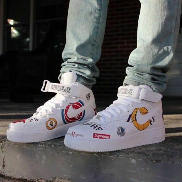 sonriendo Nacarado chorro NIKE AIR FORCE 1 MID 01 X SUPREME X NBA | Shopee Malaysia