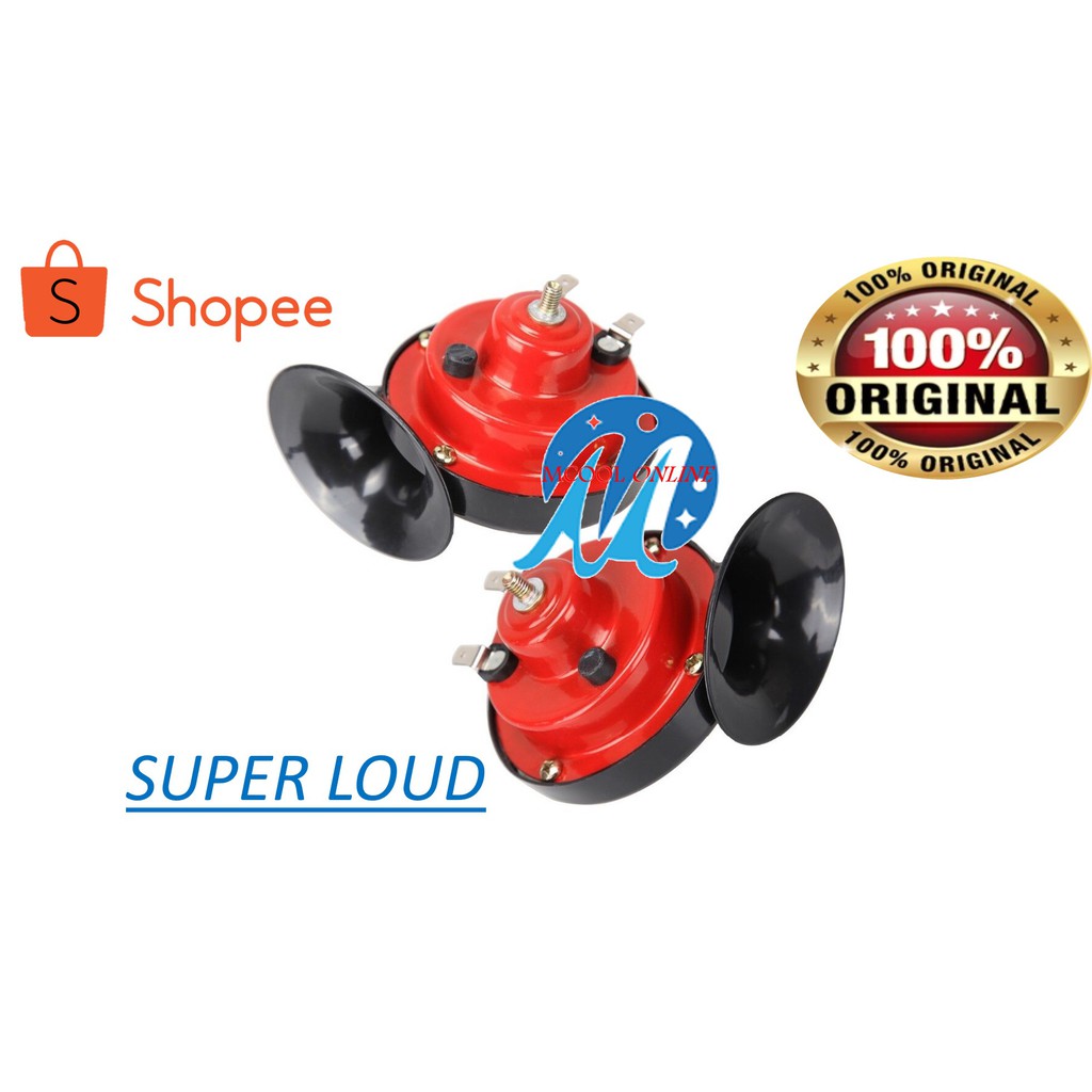 12V Twin Tone Snail Bm Horn Car Horn Horn Kereta- 2 PCS