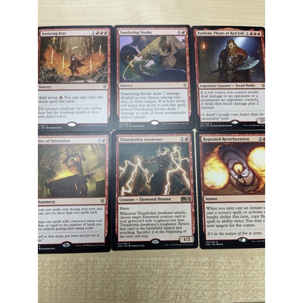 (norm) irencrag feat, sundering stroke, torbran thane of red fell, fires of invention, thundetkin awakener, repeated rev