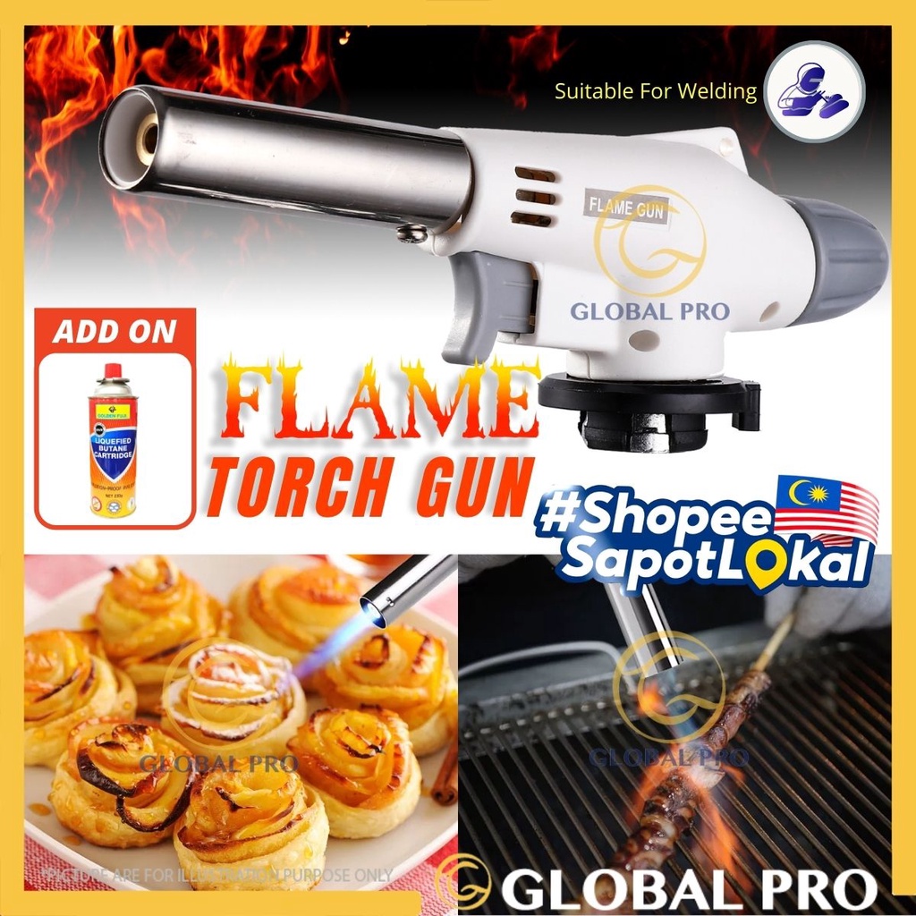 Camping Gas Torch Butane Flame Gun Ignition Lighter Butane Gas Welding Gun, For Camping, Bakery, Welding, Workshop 920