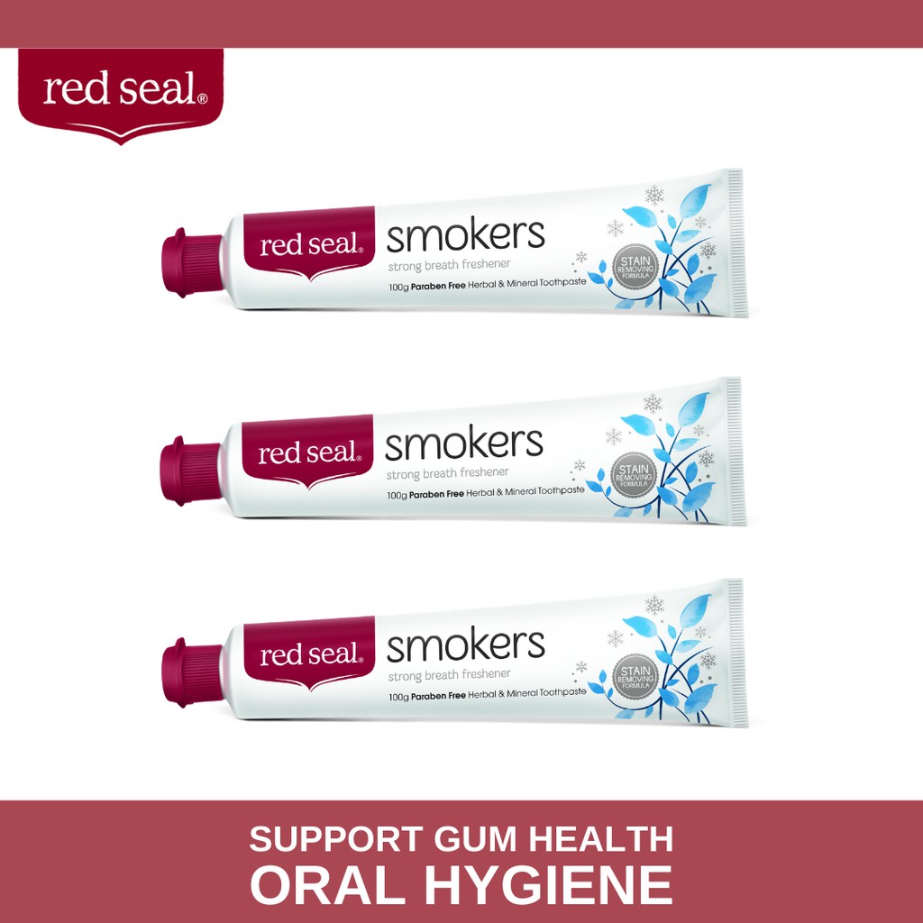 (Exp 06/24) Red Seal Smokers Toothpaste Stronger Stain Removing (3