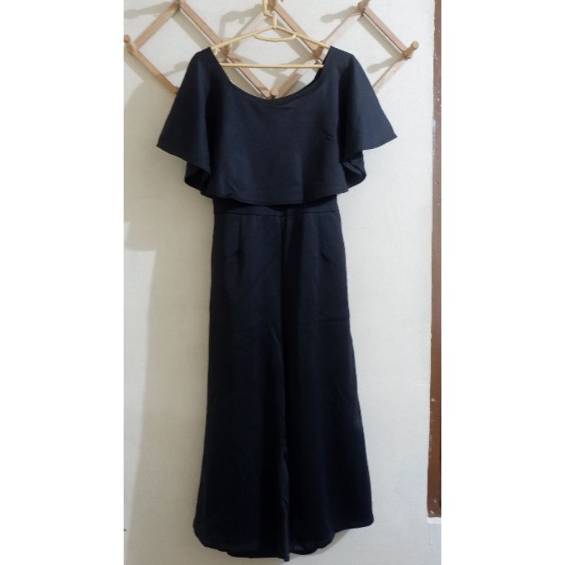 Black Premium Culottes Jumpsuit