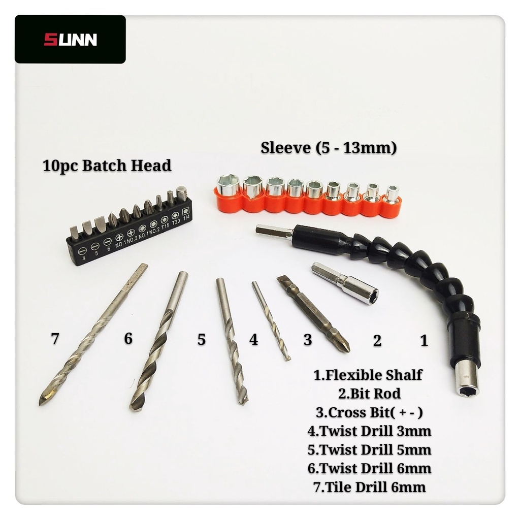 4 Pcs Flexible Drill Bit Extension, Screwdriver Soft Shafts 116 Inch Finegood Universal Drill Connection Black Red Blue Orange