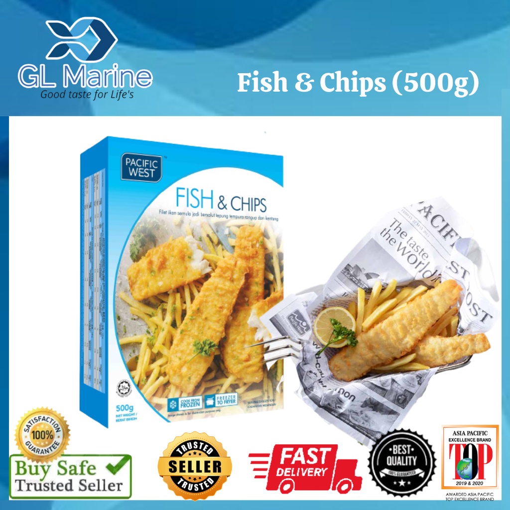 Pacific West Fish & Chips (500g) | Shopee Malaysia