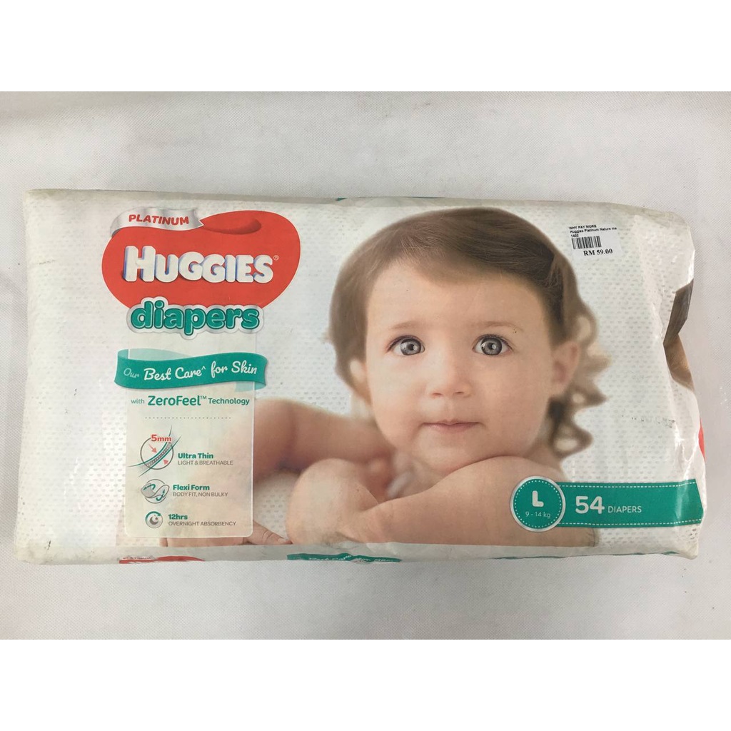 Huggies Diapers Platinum L 914kg 54pcs Shopee Malaysia