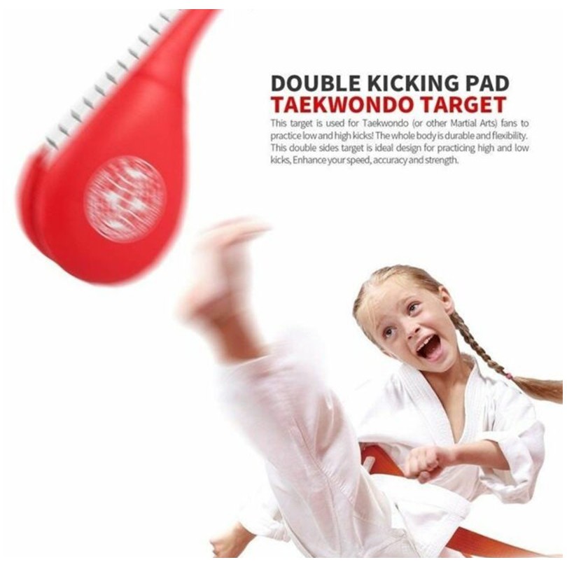 Double Kick Pad Taekwondo Karate Kickboxing Tools Training Martial Arts Practice Kicking Target Peralatan Taekwando