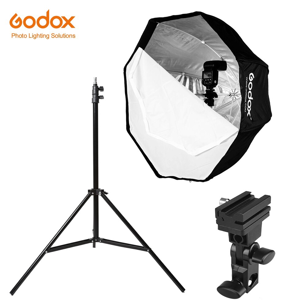 Godox 31.5in 80cm Octagon Softbox Light Stand TypeB Hot Shoe Holder