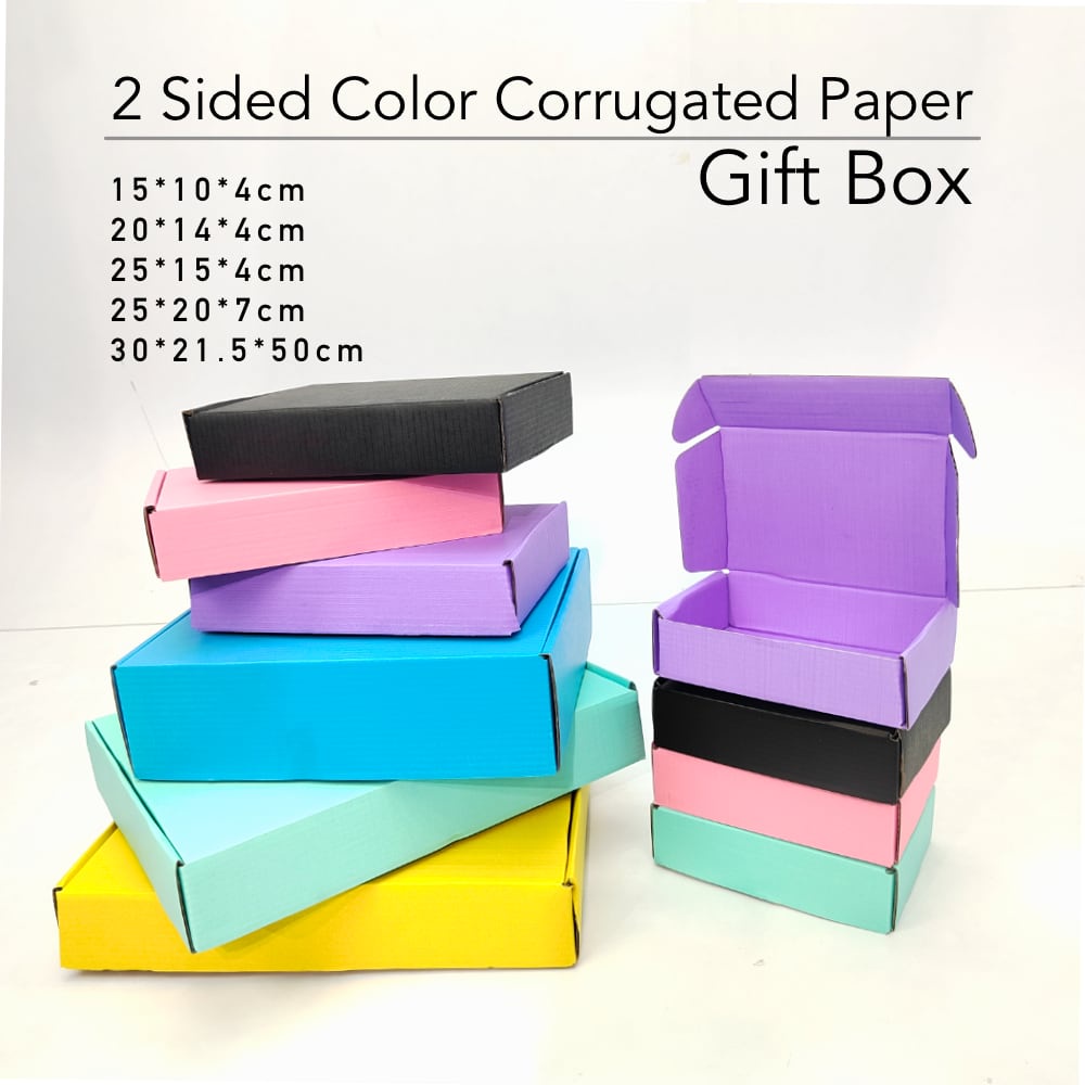 Pastel Color Thick Gift Box / Colored Corrugated Pizza Box / Kotak Hadiah / Surprise Gift Box / Pink Box / Birthday Gift