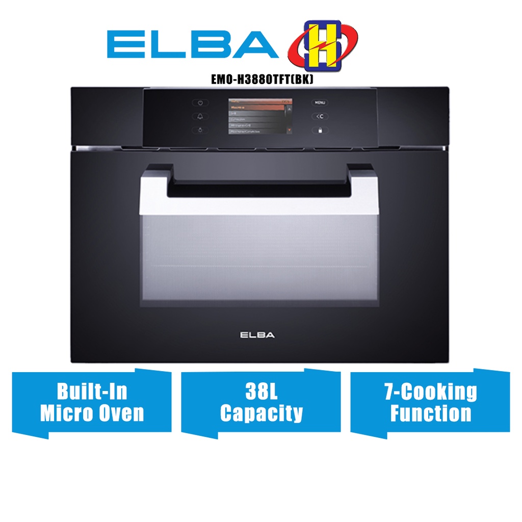 Elba Microwave Oven (38 L) 8Function LCD Display with Sensor Touch