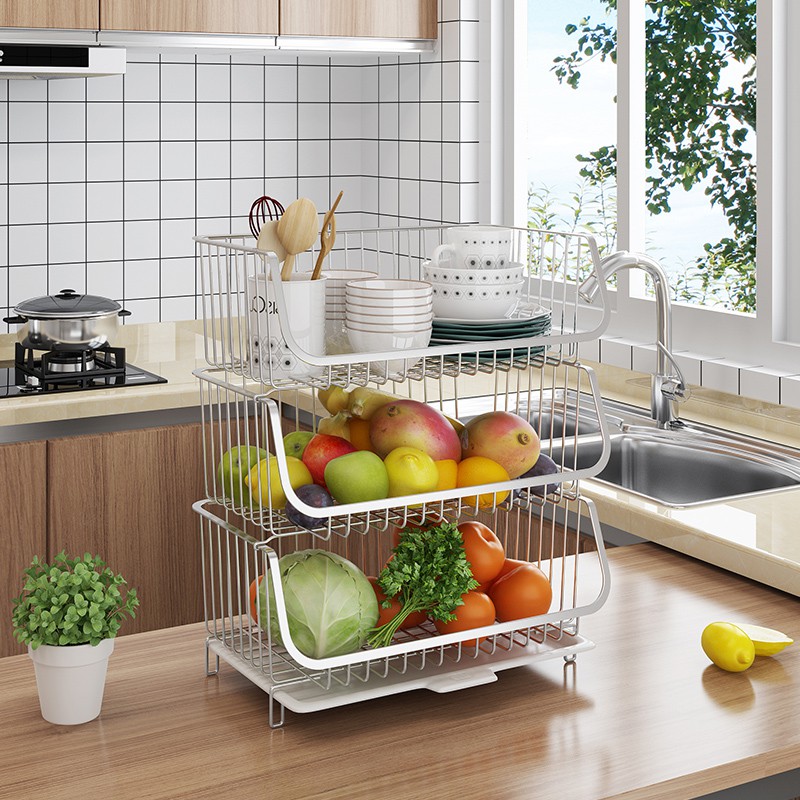 Promotional Home Stainless Steel Countertop Fruit And Vegetable