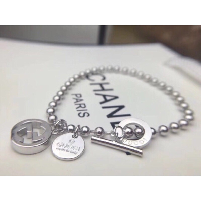 bracelet with double g in silver