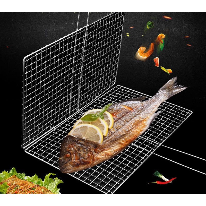 Jaring Pemanggang Bakar Ikan Ayam Hotdog / BBQ Mesh Net Grill Fish BBQ net 烧烤网烧烤夹