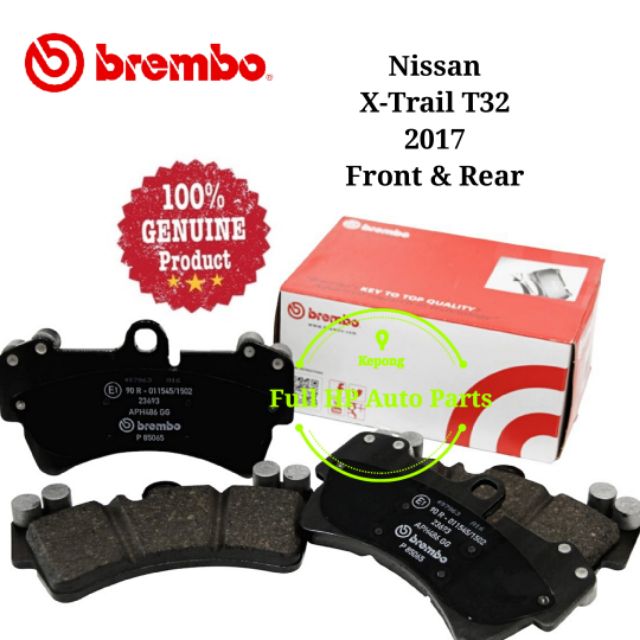 Original Brembo Brake Pad Nissan XTrail T32 2017 Shopee Malaysia