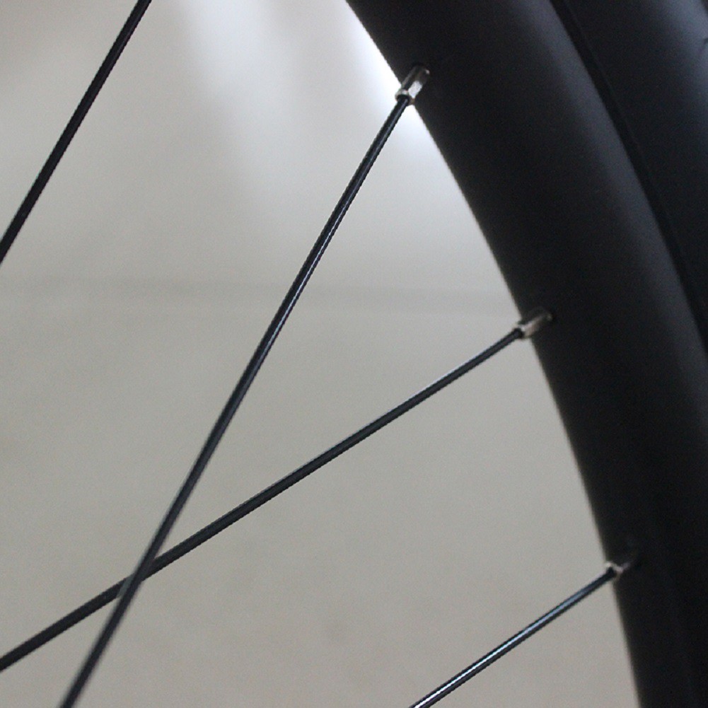 Oraunent 36pcs Bike Spoke 14G J Bend Steel Bicycle Spokes Black Bike Wheel Rim with Nipples 