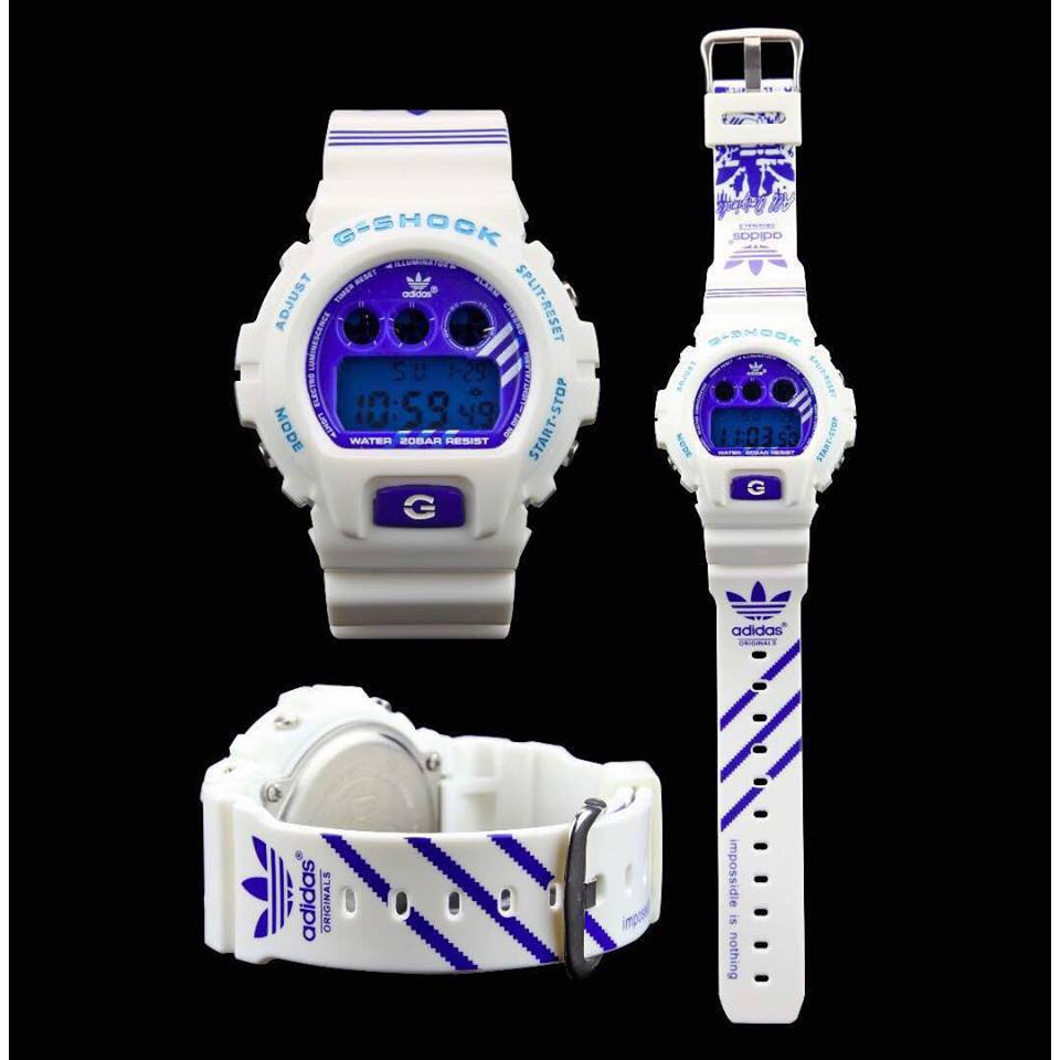 Mendigar elección También G shock Adidas series white + blue | Shopee Malaysia