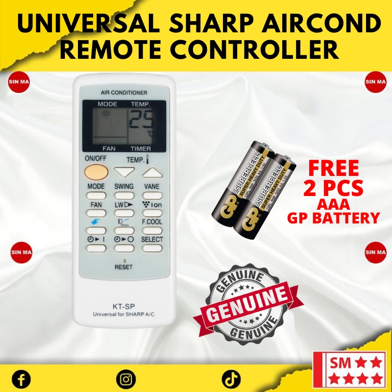 SHARP AIRCOND REMOTE CONTROL AIRCONDITIONER REMOTE CONTROL Remote
