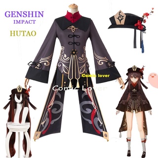 Genshin Impact Hutao Cosplay Costumes Wig Anime Game Hu Tao Chinese ...