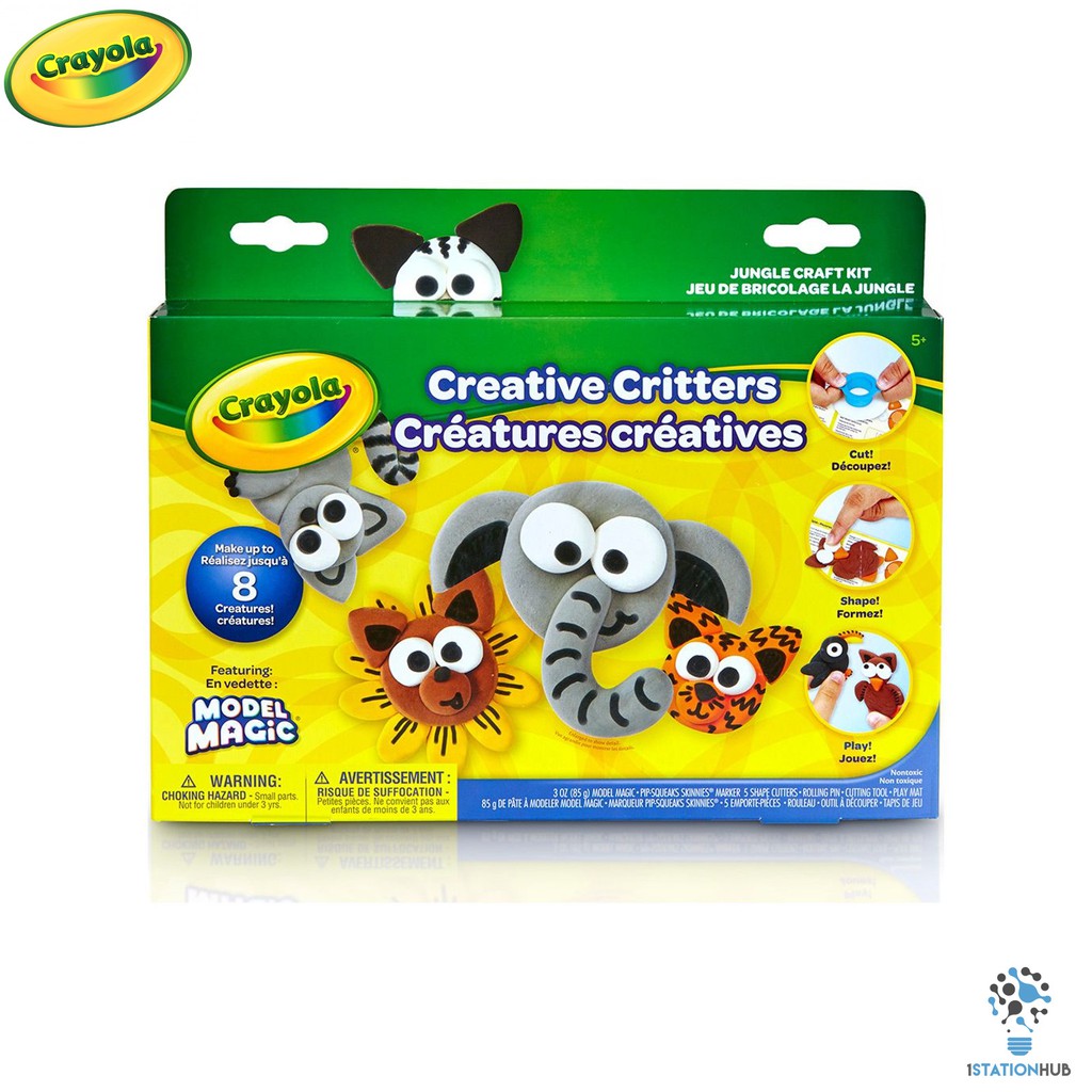 Crayola Model Magic Creative Critters Jungle Craft Kit Shopee Malaysia