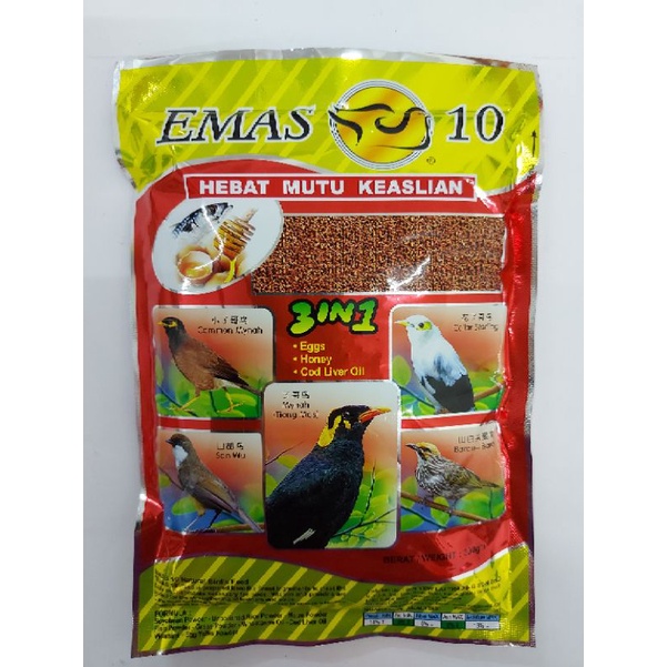 Emas 10 3018 300g bird food makanan burung emas 10 3018 300g merah