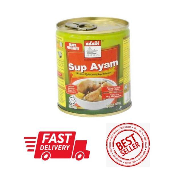 Adabi Chicken Soup/Sup Ayam 280g...HALAL!!! Shopee Malaysia
