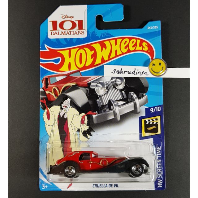 cruella de vil hot wheels 2019