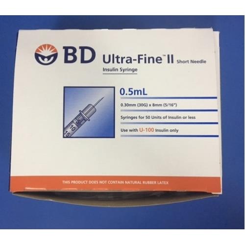 Ultra Fine Ii Insulin Syringe Short Needles 0 5ml X 10 S Shopee Malaysia