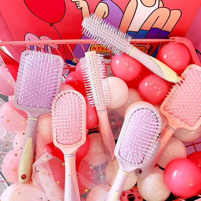 Cute Japanese And Korean Airbag Massage Comb Girl Pink Air