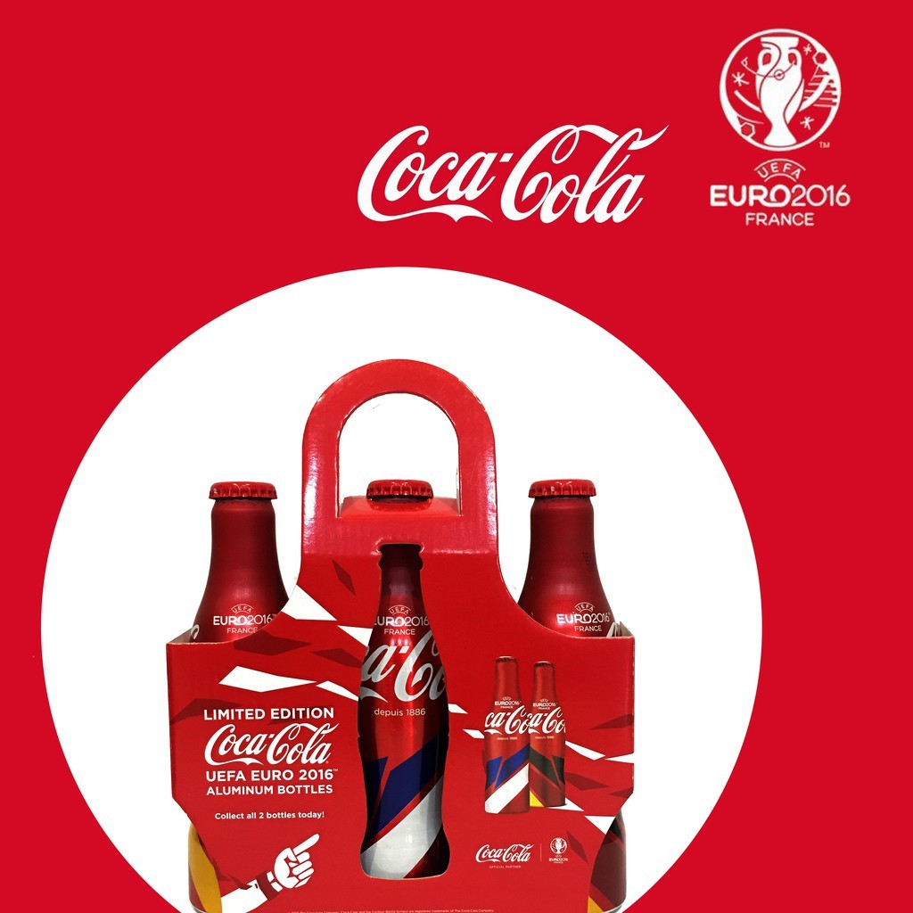Alu Flasche Bottle Euro 2016 France for Belgien 4/4 Coca Cola Aluflasche 