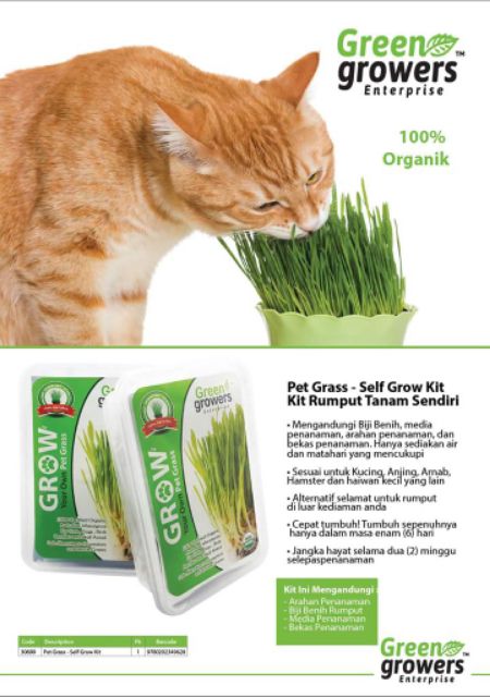🔥READY STOCK🔥GREEN GROWERS PET GRASS (RUMPUT UNTUK KUCING 