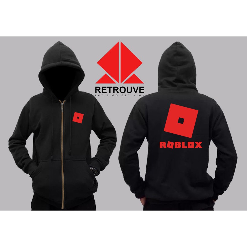 Jacket Hoodie Zipper Roblox Logo Shopee Malaysia - roblox zipper hoodie