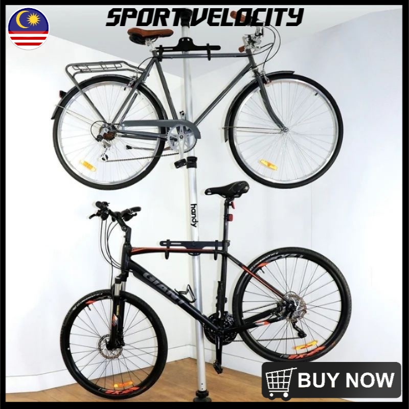 Bicycle Stand Bike Hanging 4Meter Vertical Bicycle Storage 2 Layer Pole Stand BSPOLE