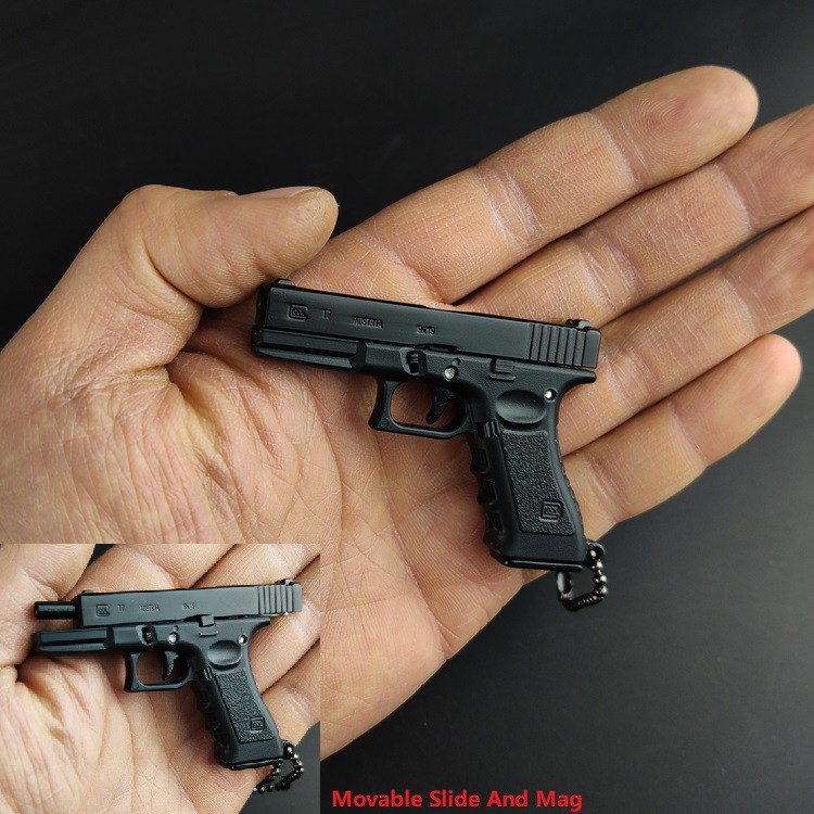 Half Metal Mini Toy Gun Pistol Keychain Not Airsoft Not Bb Cannot Shoot Glock 17 G17 Shopee Malaysia