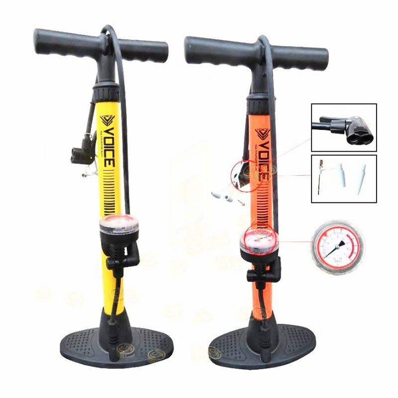 VOICE/Climax Bicycle Floor Air Pump Gauge High Pressure Bike Tire
