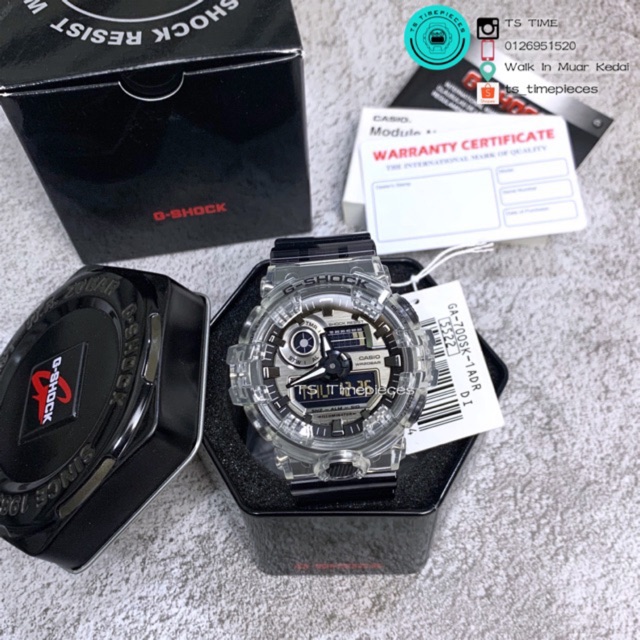 G-SHOCK 100% Authentic Watch Clear Skeleton Series GA-700SK-1A / GA ...