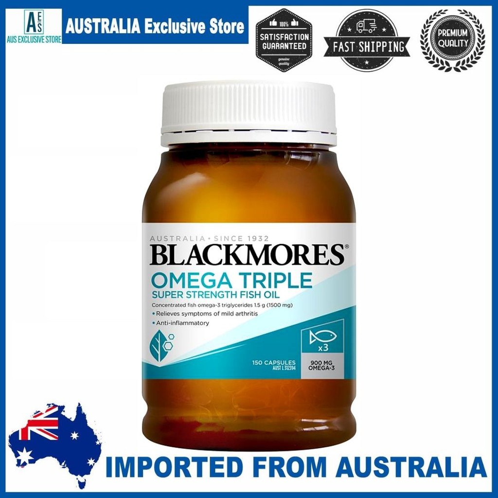 Blackmores Australia Omega Triple Concentrated Fish Oil 150 Capsules