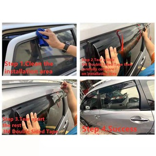 Perodua Proton Door Visor Big And Small (4 PCS)  Shopee 