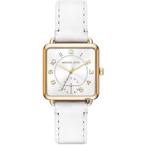 michael kors leather strap watches womens