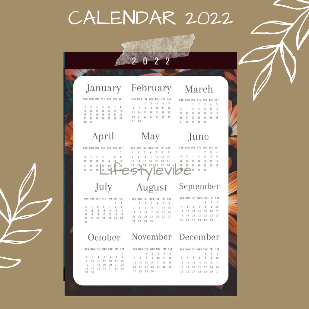 [PDF] Printable Calendar 2022 Shopee Malaysia