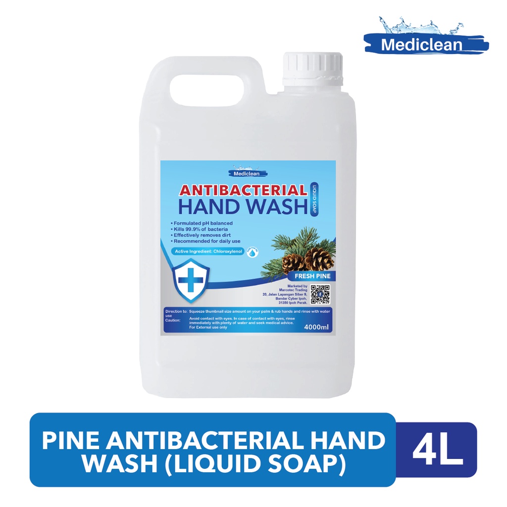 MEDICLEAN ANTIBACTERIAL PINE HAND WASH SOAP 4000ML | Shopee Malaysia