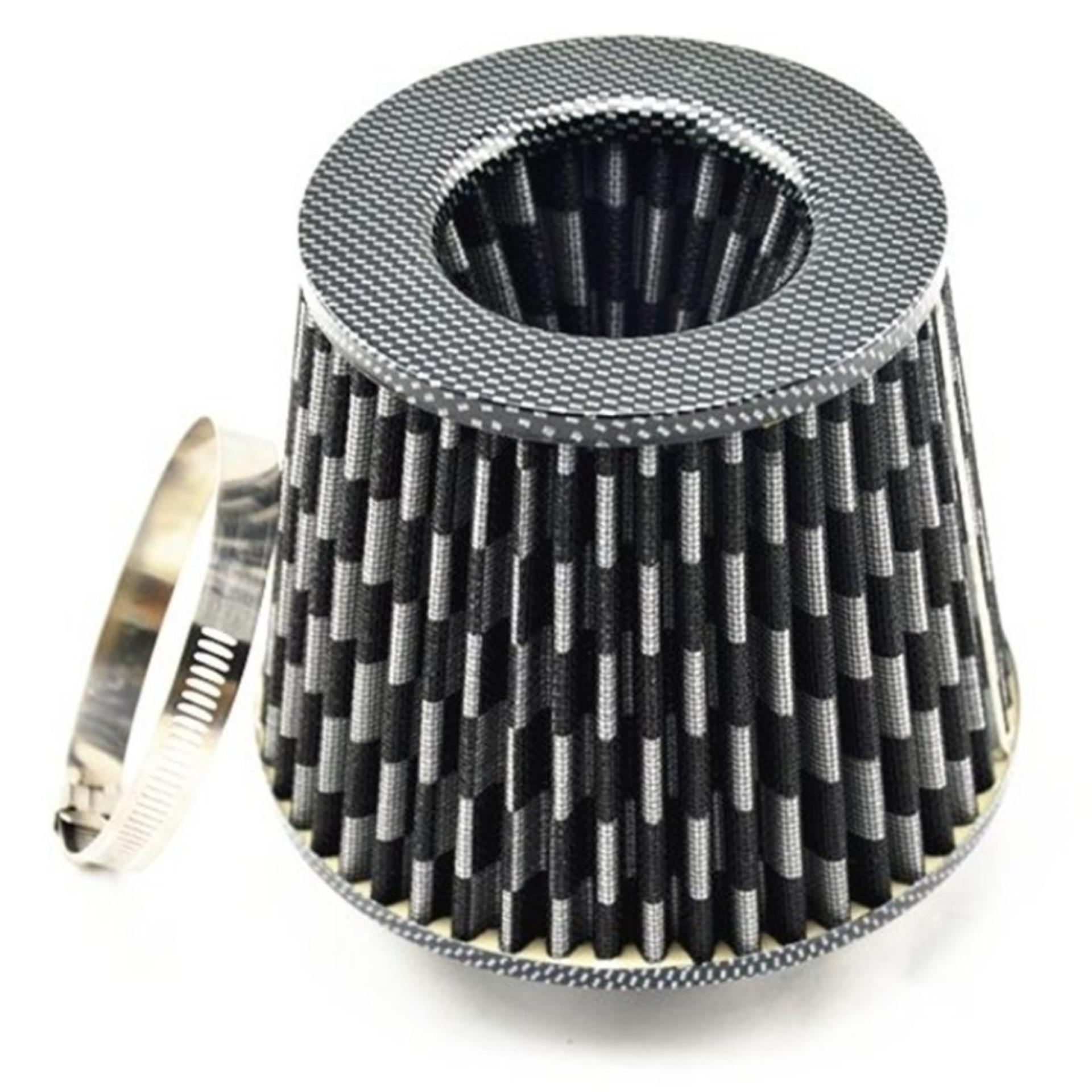 Air Filters Car/Truck/SUV Universal 3 inch/75mm High Flow Air Intake Cone Filter Carbon New Air Intake Filter (carbon)