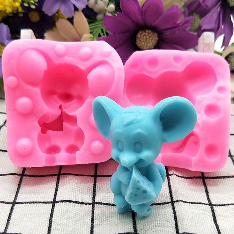 Small Mouse Mousse Cakes Silicone Mold Diy Decoration Candle Molds