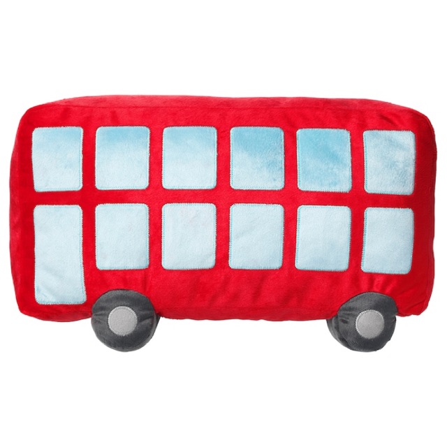 Ikea Upptag Kids Red Bus Cushion Pillow Shopee Malaysia