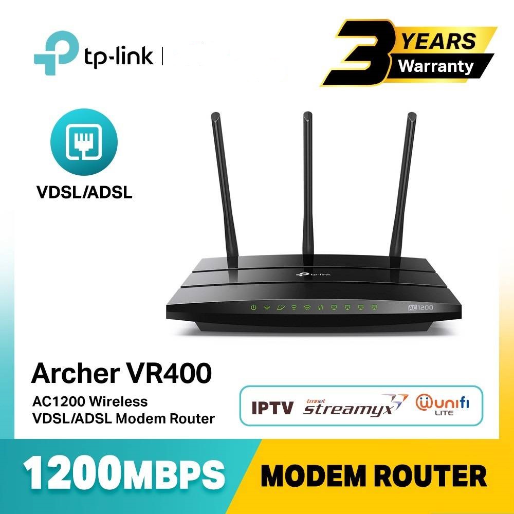 TPLINK Archer VR400 V3 Onemesh AC1200 5Ghz Wireless Dual Band Streamyx
