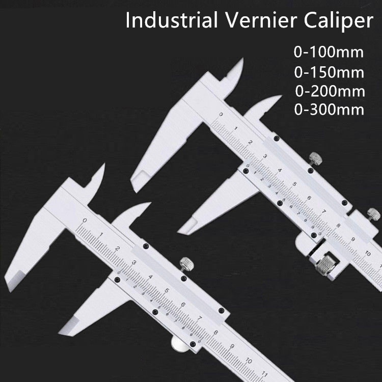 Steel Vernier Caliper 0100mm 0150mm 0200mm 0300mmx0.02mm Metal