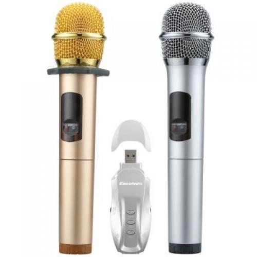 Excelvan K18U Trendy Microphone with Wireless Sound Card Set (BLACK