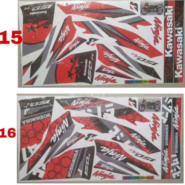 Sticker Kawasaki Rr 150 Set Indon Shopee Malaysia