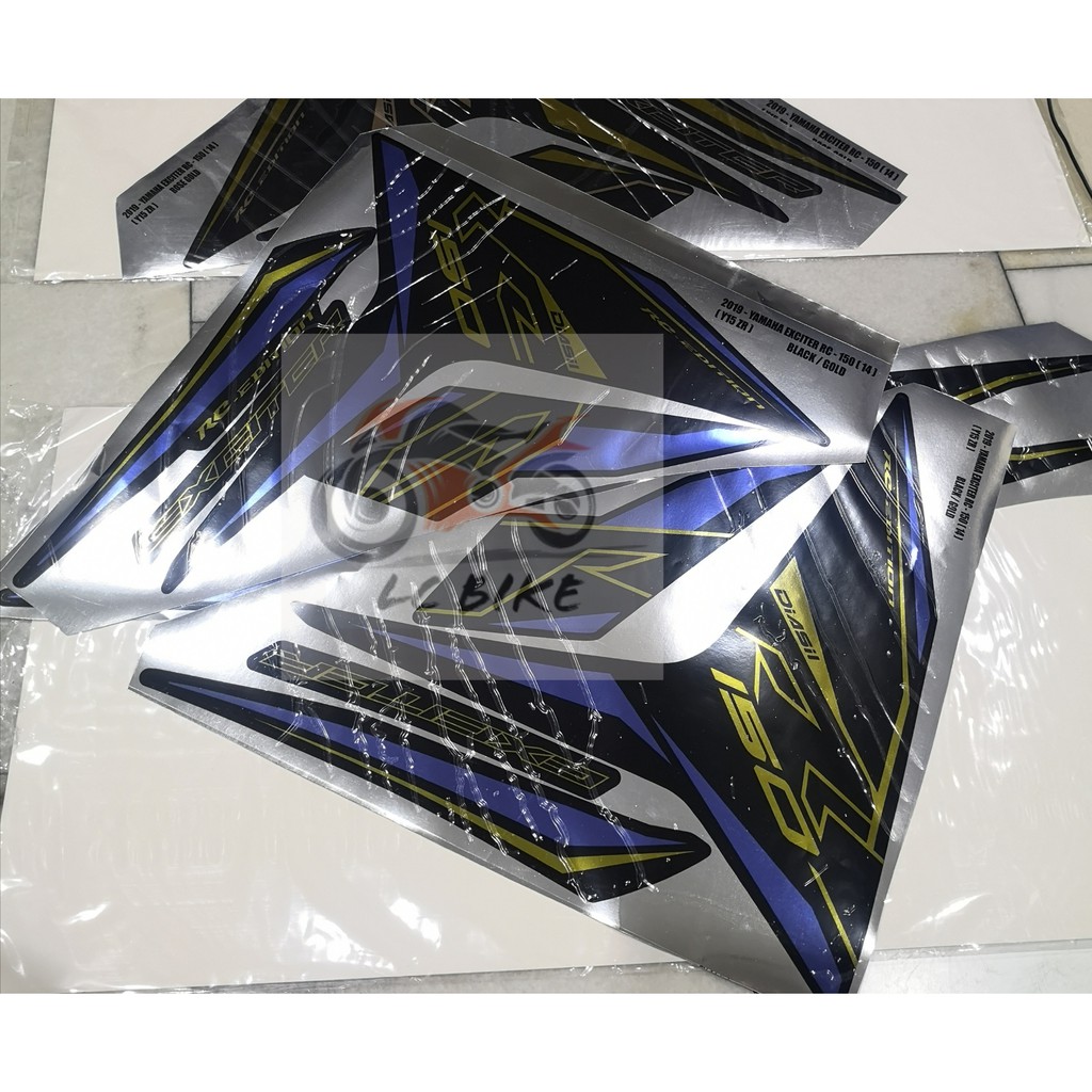 Y15ZR Y15 RC EXCITER 2019 CHROME BODY STICKER STRIKE STRIPE CHROME