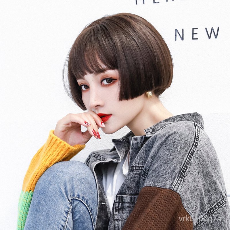 ❥Wig Sheath Women's Short Hair with a KnifeBOBOHead Japanese and Korean  Fashion New Style Qi Er New Style Hair Cover Han | Shopee Malaysia