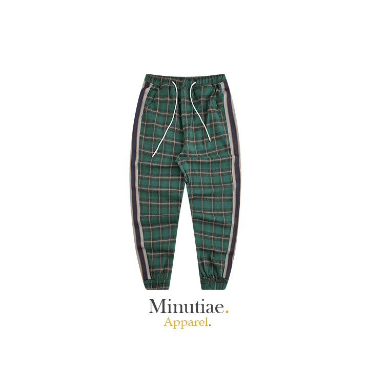 green checkered joggers