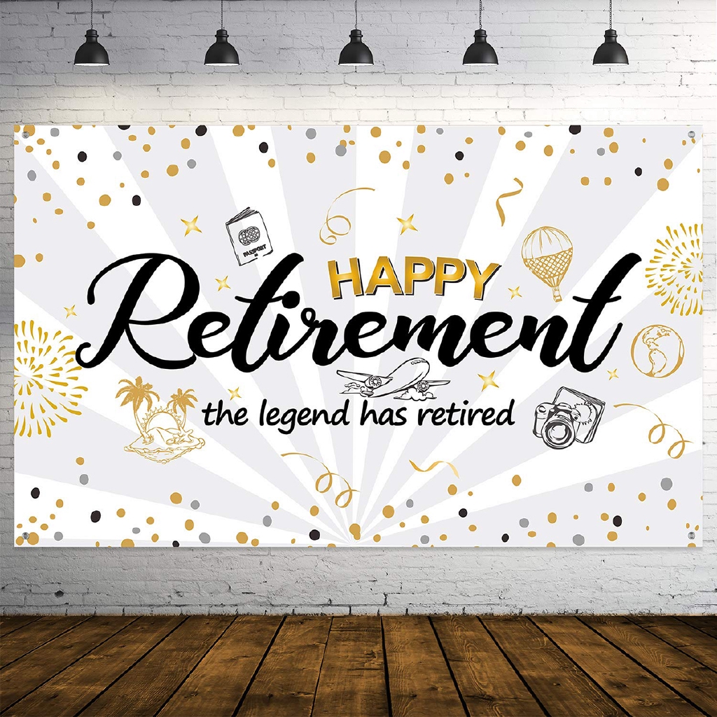 Happy Retirement Party Decorations Retirement Party Banner Photo Booth